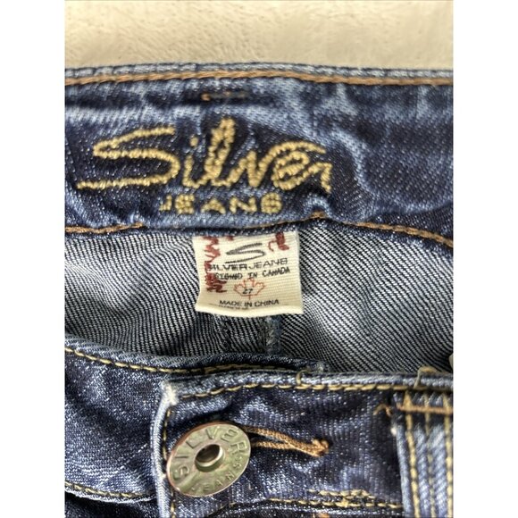 Silver Jeans Toni Women’s 27 Custom Lace Flower Modified Hippie Boho Floral - Picture 8 of 16